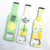 Custom Logo Stainless Steel Flat Bottle Shape Bottle Opener