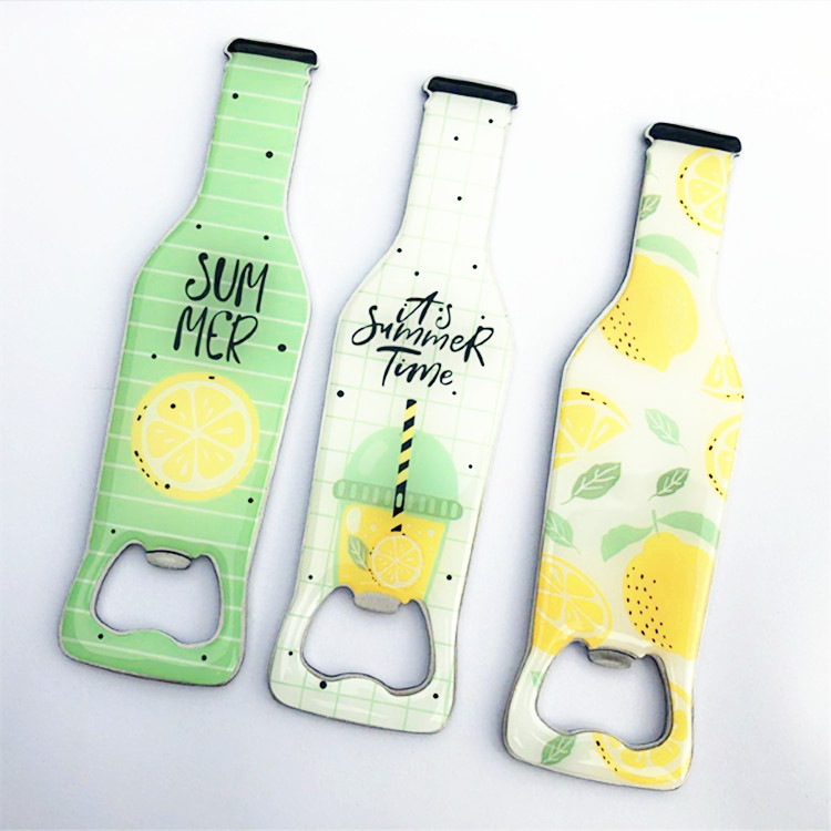Custom Logo Stainless Steel Flat Bottle Shape Bottle Opener