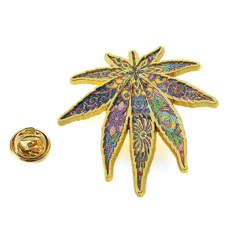 Custom Metal Leaf Digital Printing Pin