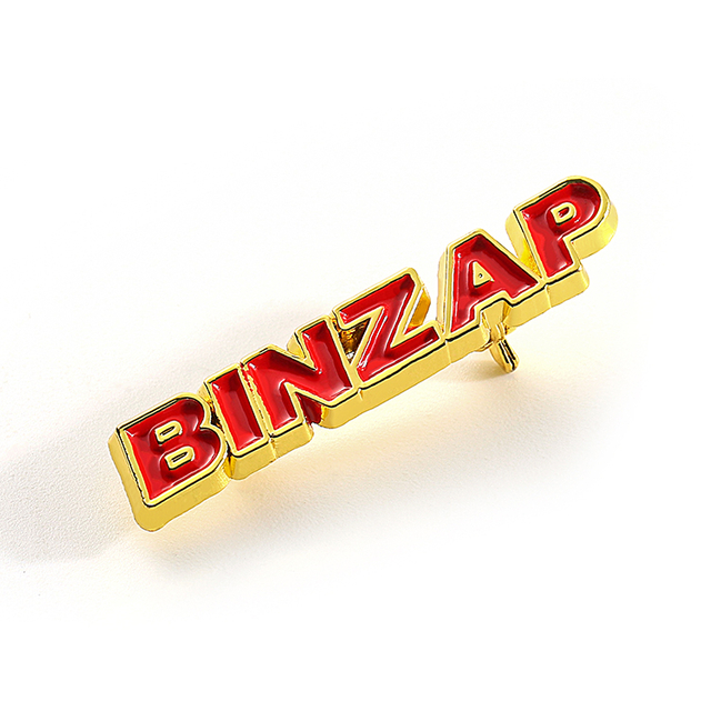 Metal Custom Soft Enamel Gold Letter Badge