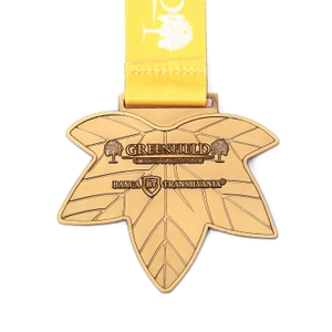 High Quality Custom Metal Antique Gold Medal for Forest Run