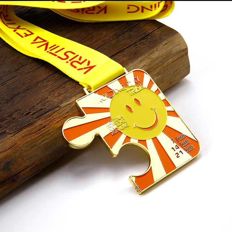Metal Custom Gold Day Trial Medal for Running