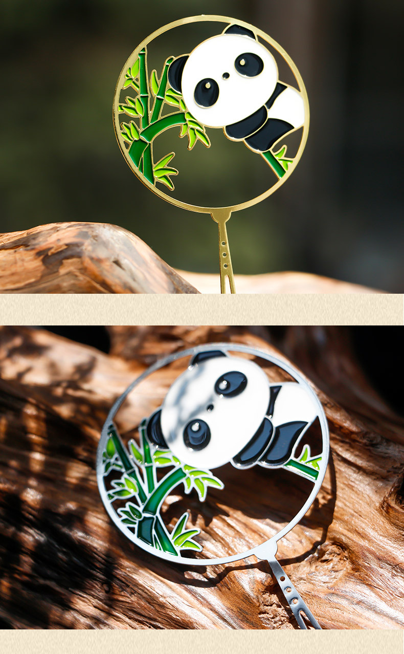 Customized Cool Cut Out Panda Bookmark for Decoration