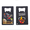 Metal Black Card Bottle Opener with Custom Logo Printed