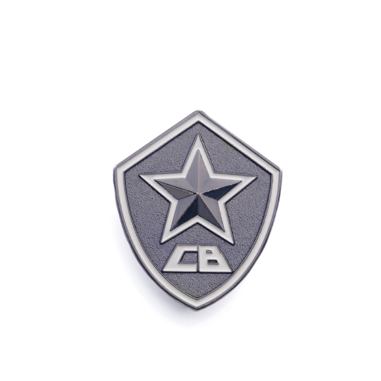 Metal Custom Soft Enamel Shield And Star Pin