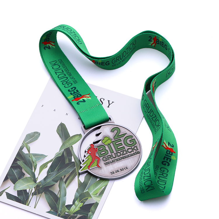 Custom Cool Metal Grudzicki Bieg Medal for Marathon