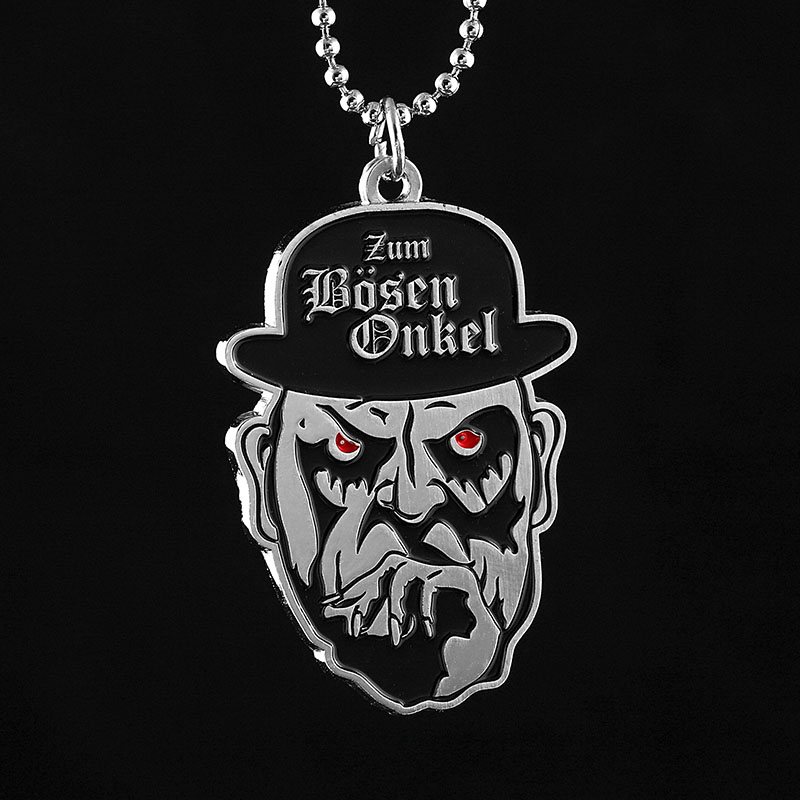 Custom Metal Alloy Siver Skull Necklace for Clothing