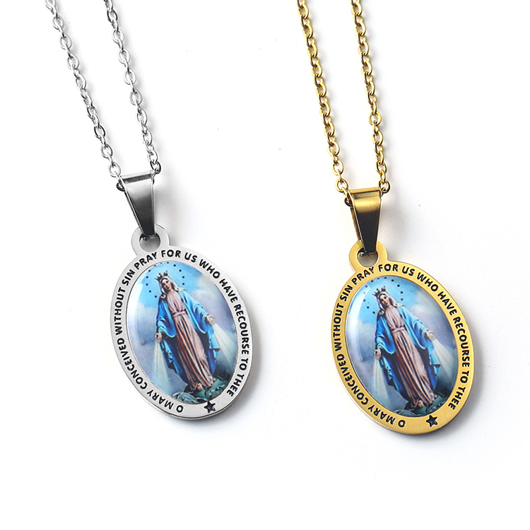 Hot-selling Metal Catholic Virgin Mary Accessories Medallas Religious Medals