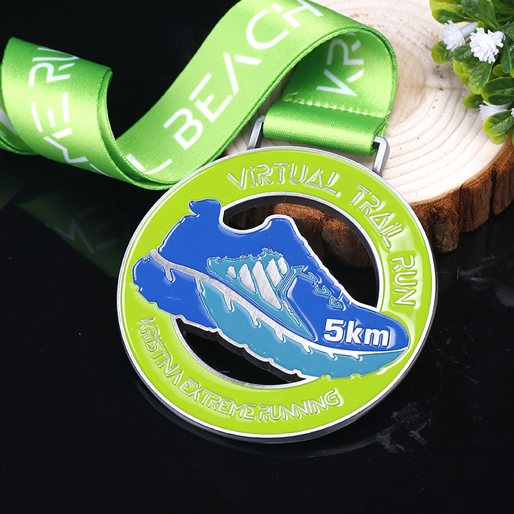 Metal Custom Enamel Filled Virtual Run Sports Medal for Winner