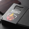 Metal Black Card Bottle Opener with Custom Logo Printed