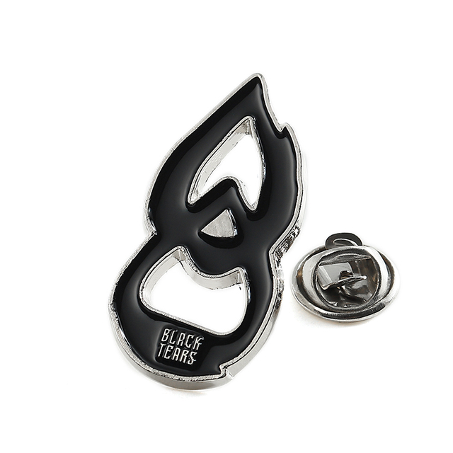Custom Metal Cut Out Black Pin with Enamel