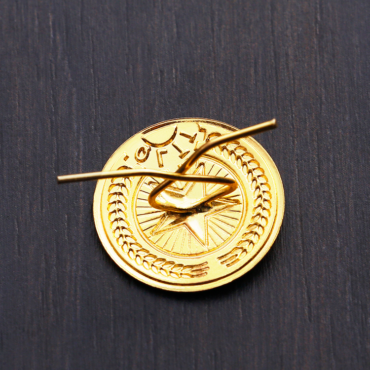 Metal Custom Designed Gold Transparent Enamel Pin