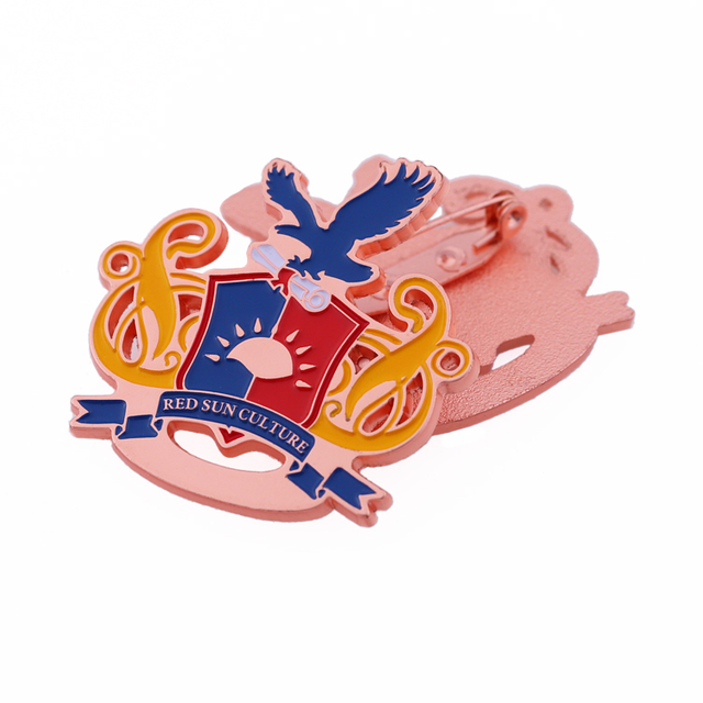 Soft Enamel Rose Gold Custom Metal Lapel Pin