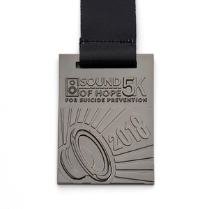 Metal Custom Black Nickel Sports Medal for Music