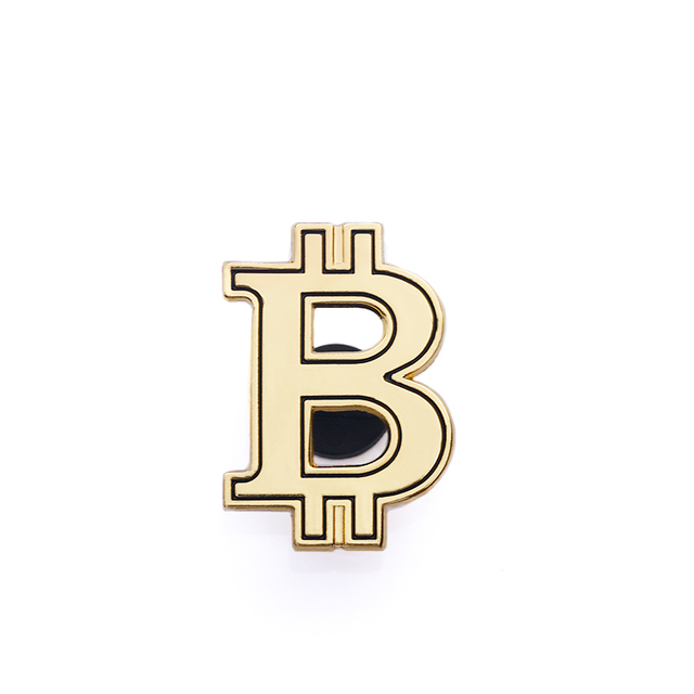 Metal Custom Soft Enamel Bitcoin Bit Coin Pin