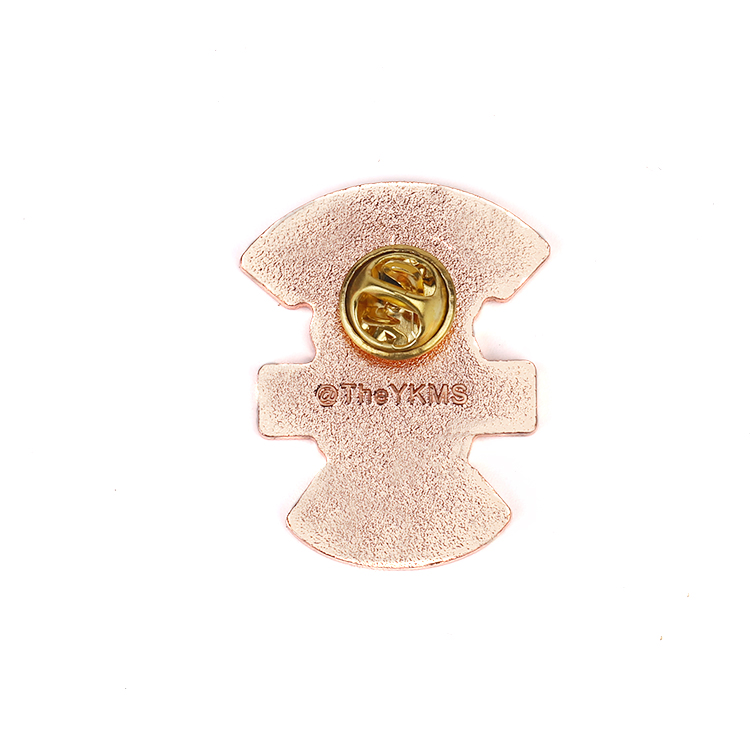 Metal Custom Designed Rose Gold Breakfast Pin