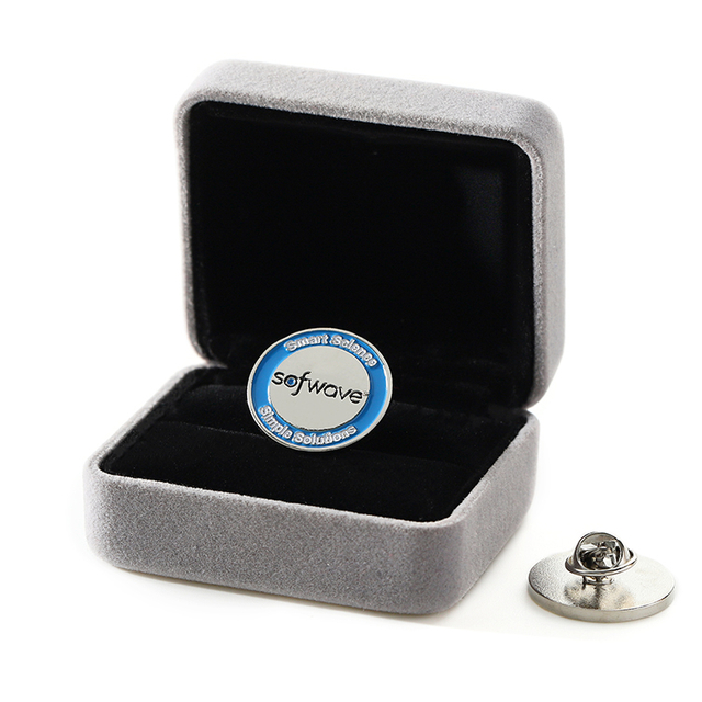 Metal Custom Silver Round Sofwave Pin