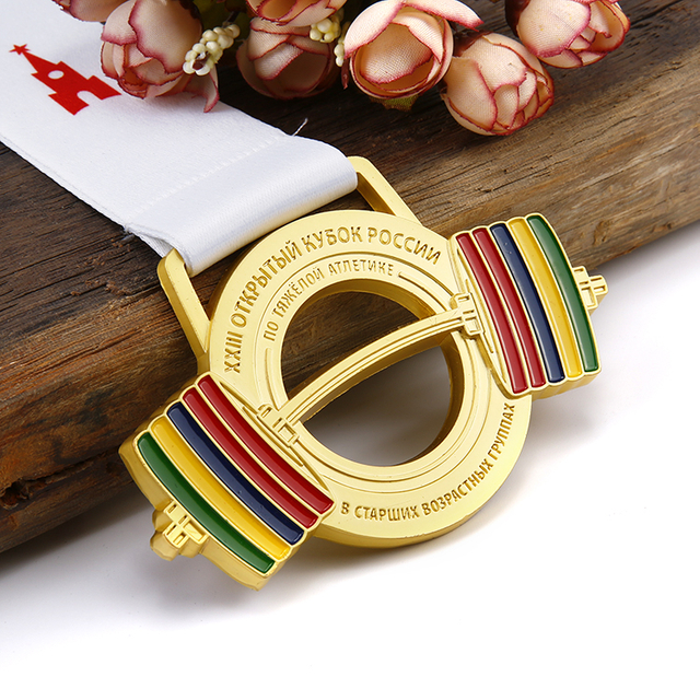 Custom High Quality Metal Gold Weightlift Medal for Athletes