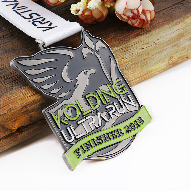 Custom Engraved Silver Ultra Run Medal for Kolding City