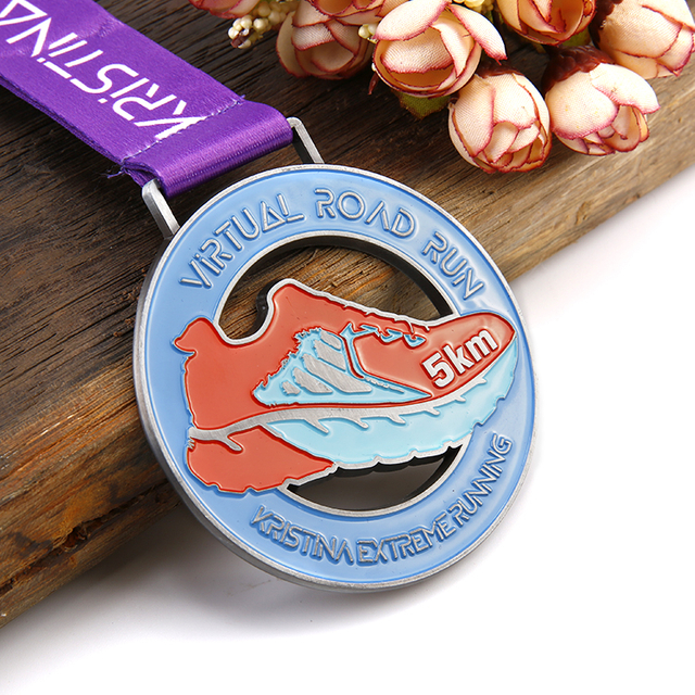 Metal Custom Shoes Design Road Run Sports Medal for Winner