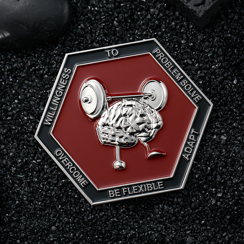 Personalized Hexagon Metal Challenge Coins