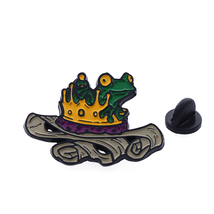 Personalized Iron Black Frog Pin