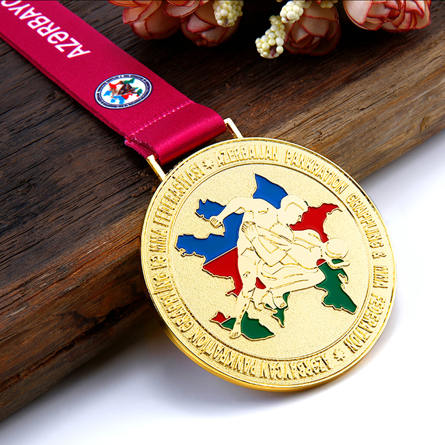 Custom Metal Round Shaped Grappling Medal for Sports Events
