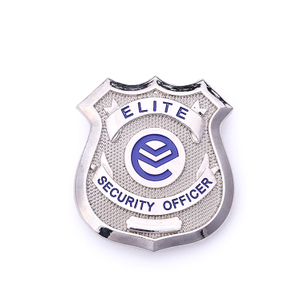 Custom Metal 3D Silver Elite Security Badge