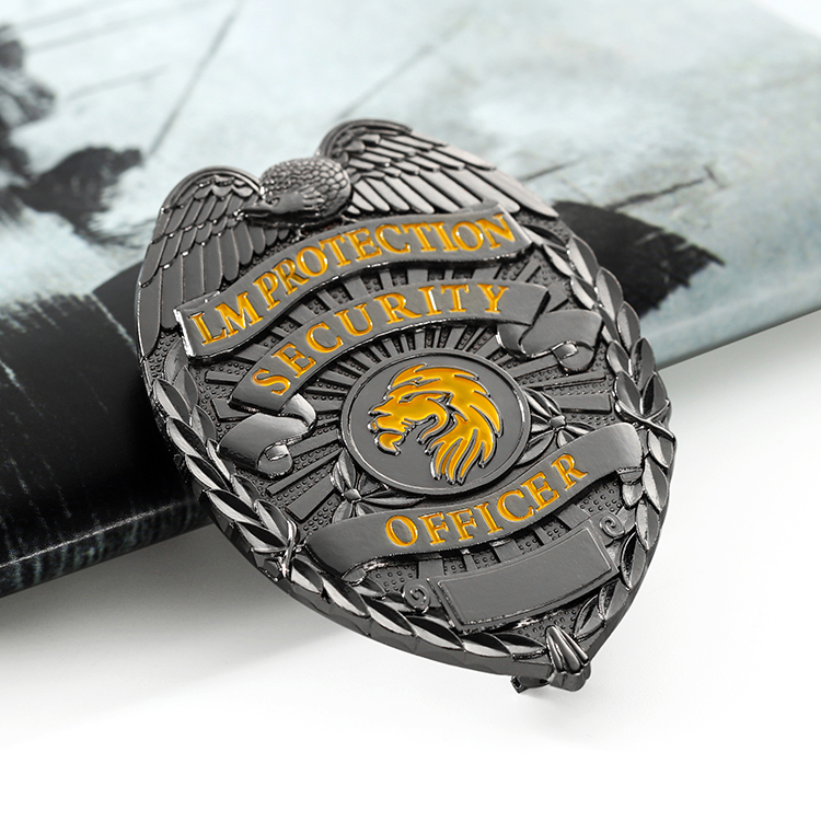 Custom Metal 3D Black Security Badge