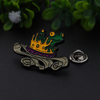 Personalized Iron Black Frog Pin