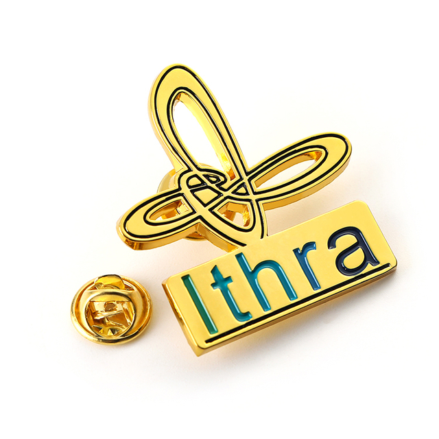Metal Custom Gold Cut Out Ithra Pin