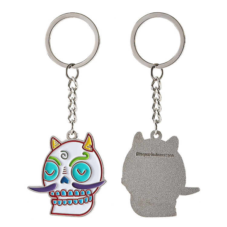 Soft Enamel Metal Alloy Cat Keychain for Gift