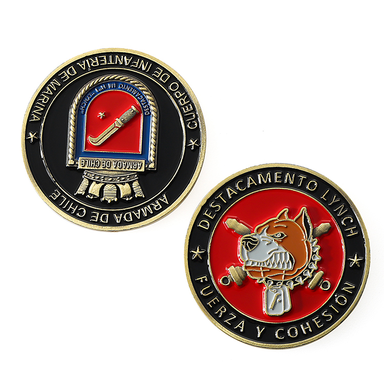 Customized Metal Antique Bronze Coin for Chile