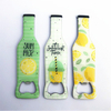 Custom Logo Stainless Steel Flat Bottle Shape Bottle Opener