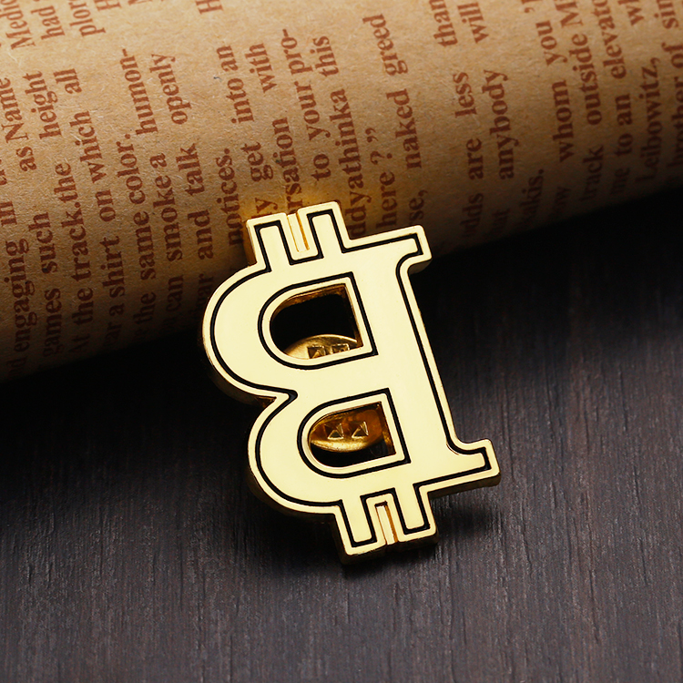 Metal Custom Soft Enamel Bitcoin Bit Coin Pin