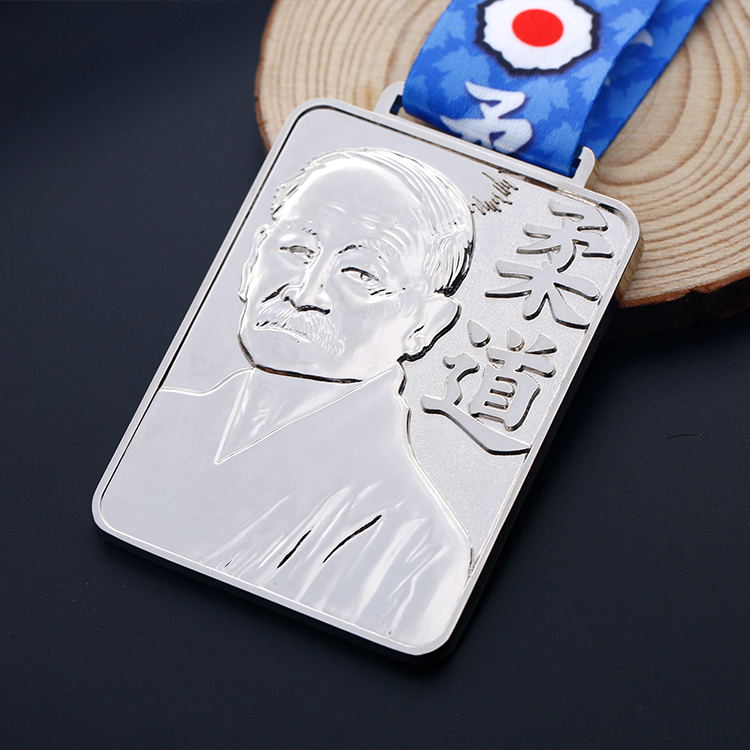 Customized Square Silver Judo Medal with The Existing Mold