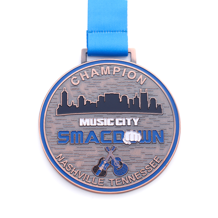Customized Metal Smackdown Trail Medal for Music