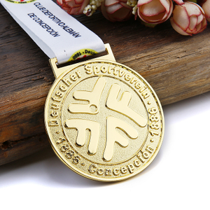 Metal Custom Engraved Gold Plated Sports Medal for School