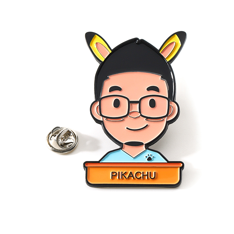 Metal Customized Black Pikachu Dog Pin