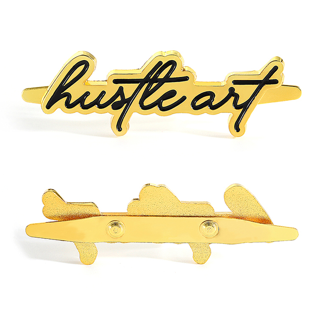 Custom Metal Gold Bag Tag with U Nail