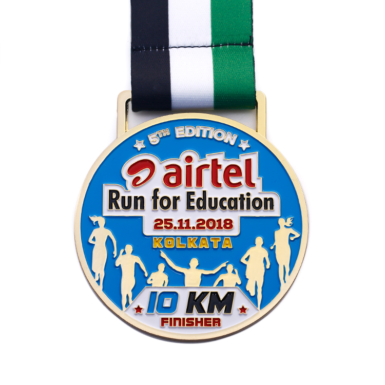 Unique Most Beautiful Silver Airtel Running Medal for Edutation